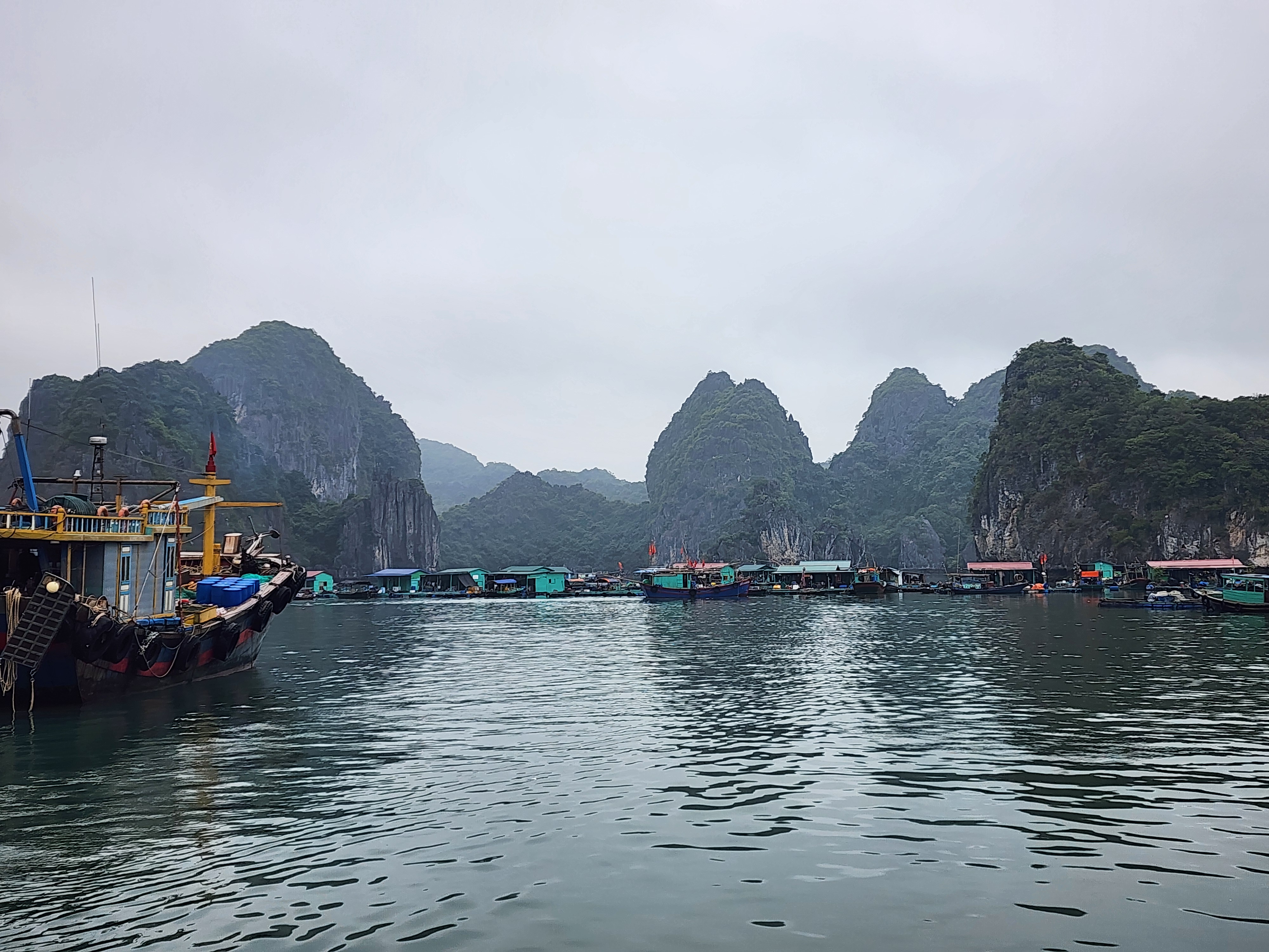 Fishing boats at Cat Ba Fishing village